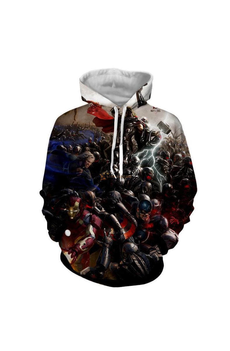Avengers The Avengers All Super H Marvel Inspired Hoodie Black