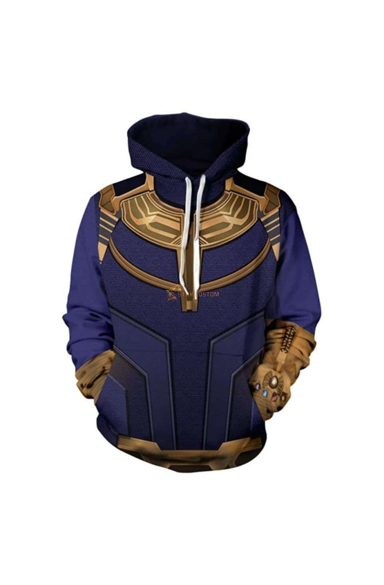 Avengers Thanos Print Fashion Marvel Inspired Hoodie