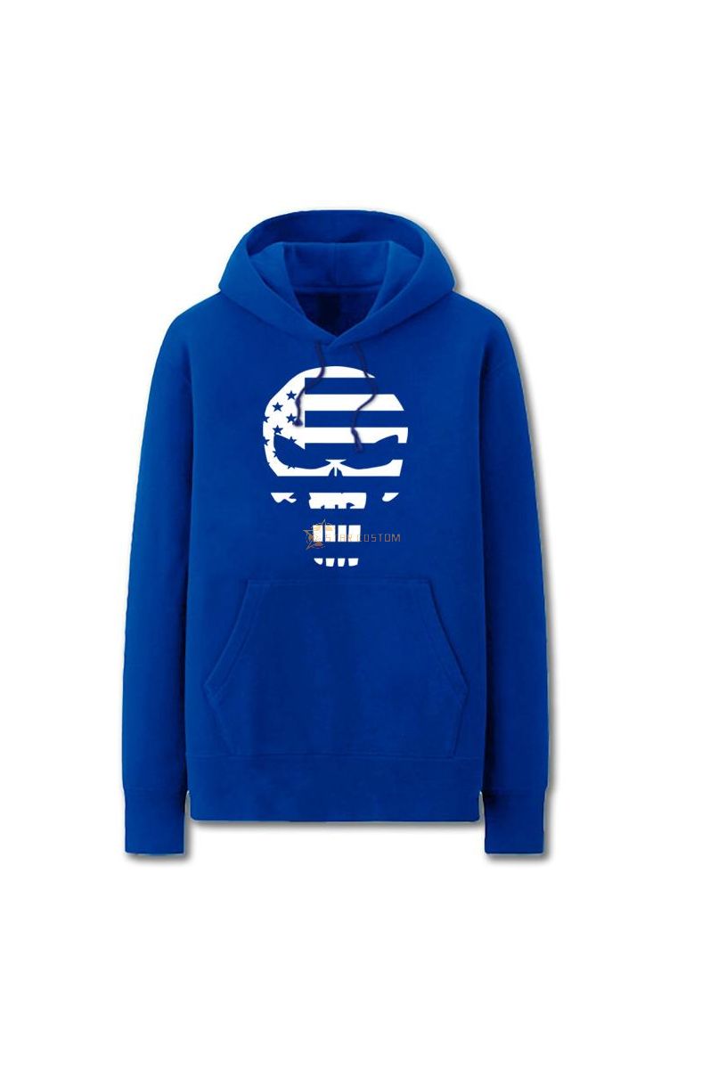 Avengers Solid Color Skull Punish Marvel Inspired Hoodie Solid