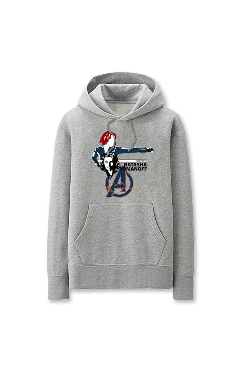 Avengers Solid Color Super Hero B Marvel Inspired Hoodie Solid Black