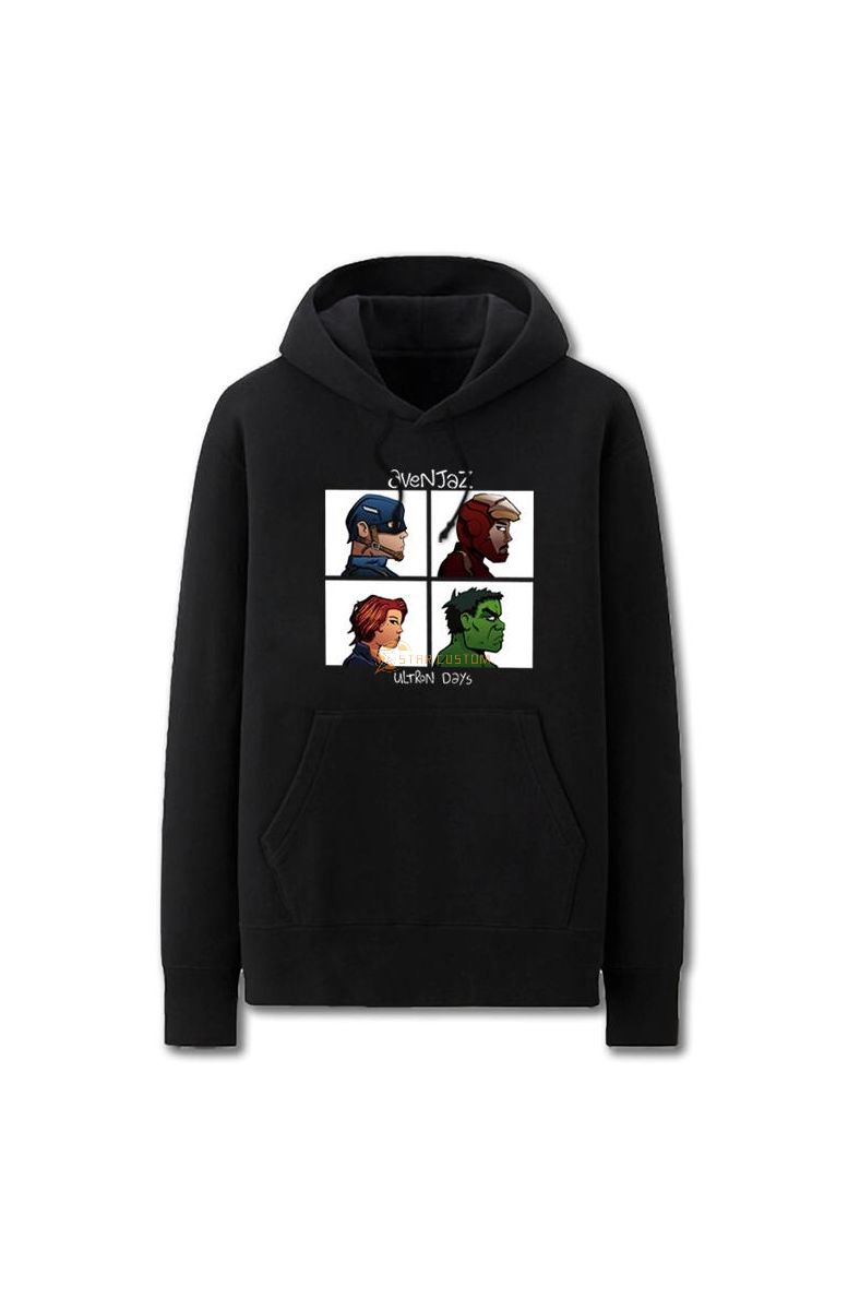 Avengers Solid Color Super Hero S Marvel Inspired Hoodie Solid