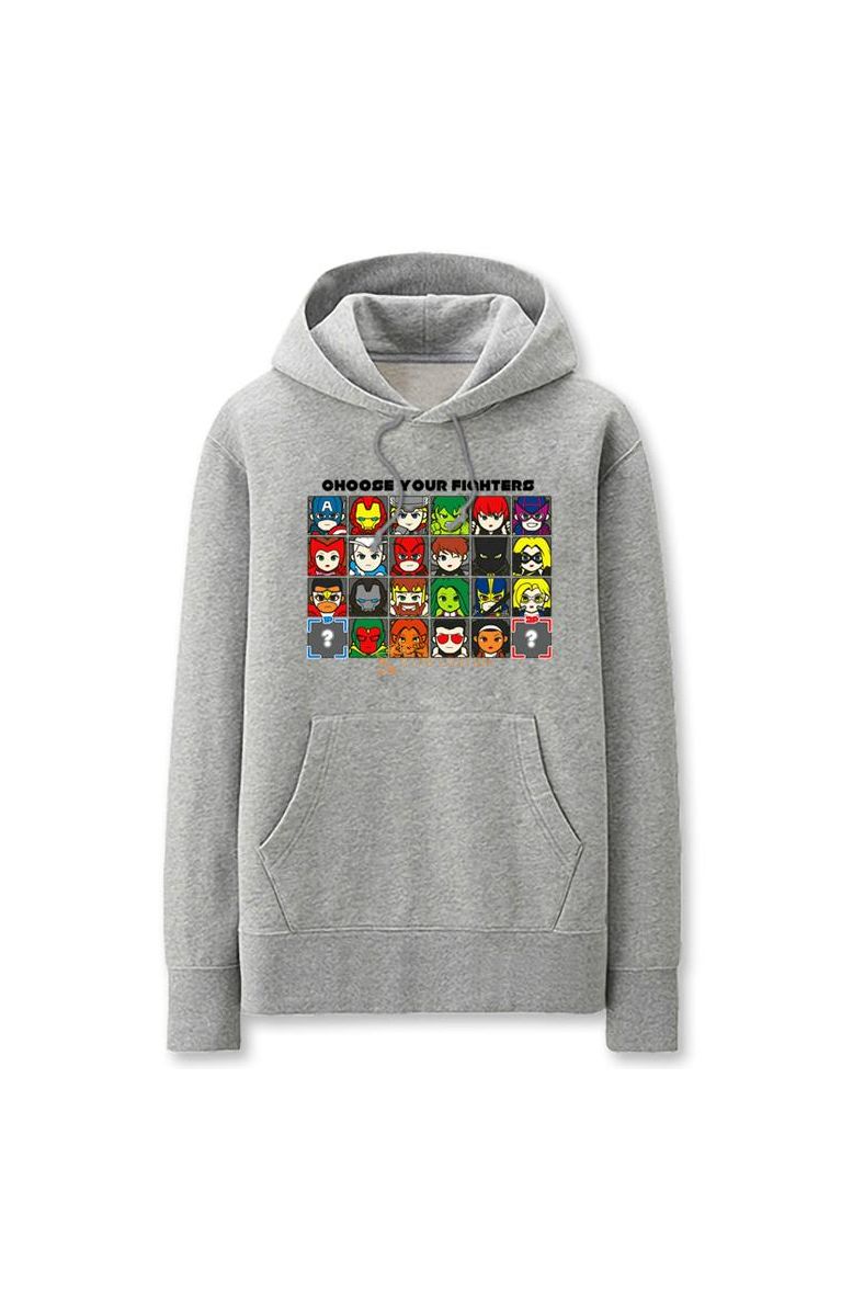 Avengers Solid Color Superhero As Marvel Inspired Hoodie Solid