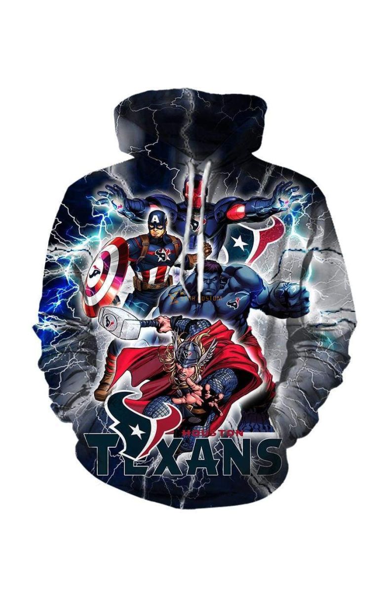 Avengers The Avengers Houston Tex Marvel Inspired Hoodie Black