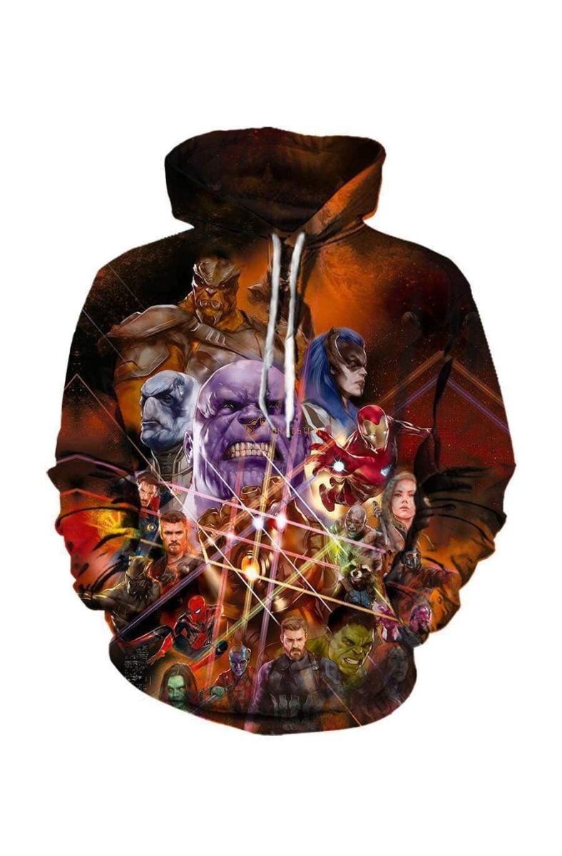 Avengers Pullover Hero Collection Marvel Inspired Hoodie Yellow