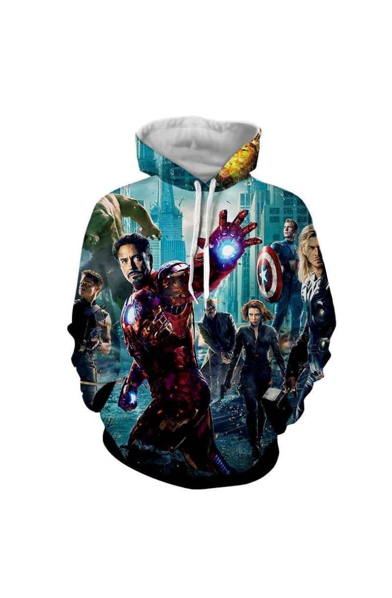 Avengers The Avengers Iron Man Marvel Inspired Hoodie Black