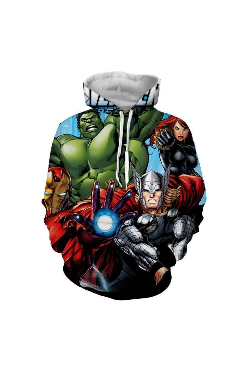 Avengers The Avengers Iron Man Th Marvel Inspired Hoodie Blue