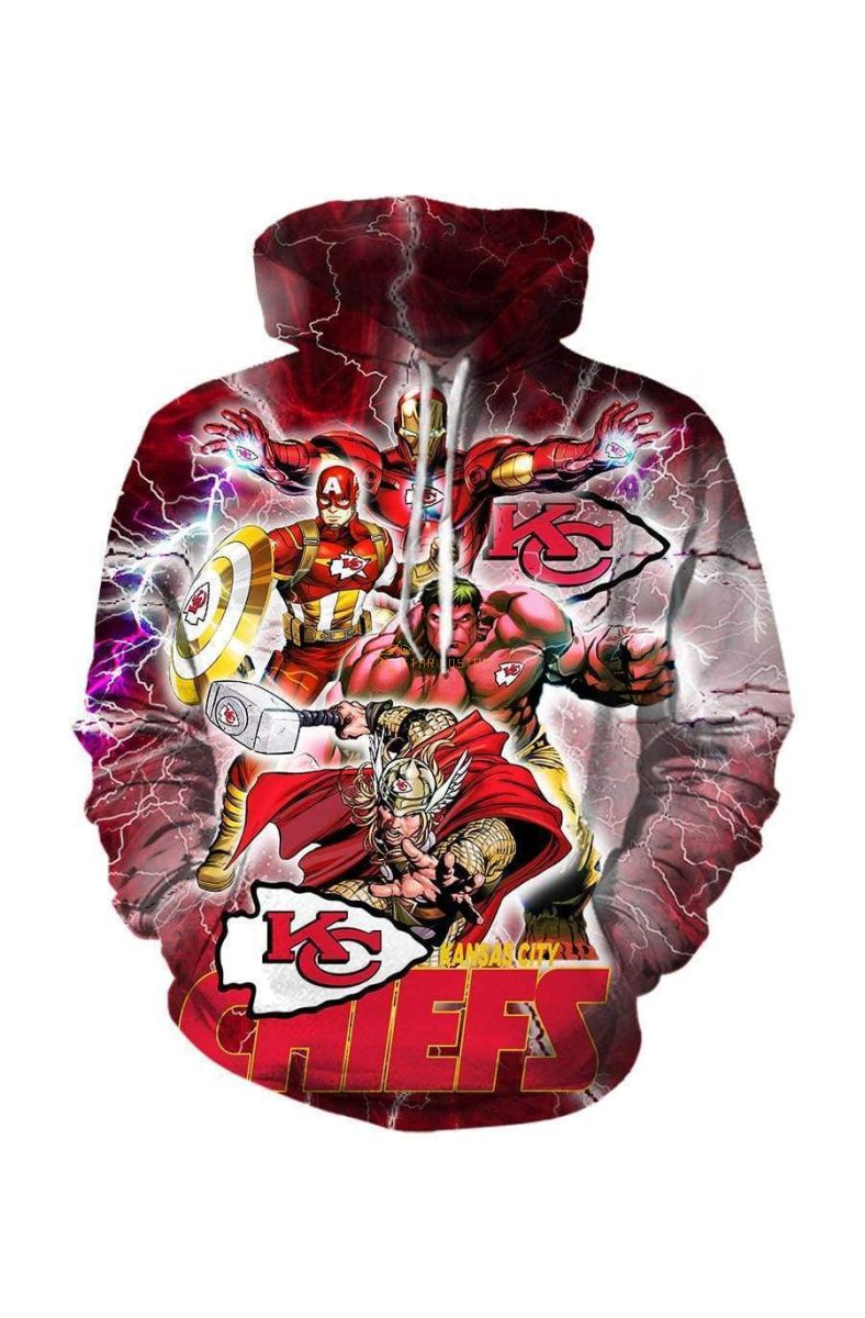 Avengers The Avengers Kansas City Marvel Inspired Hoodie Red