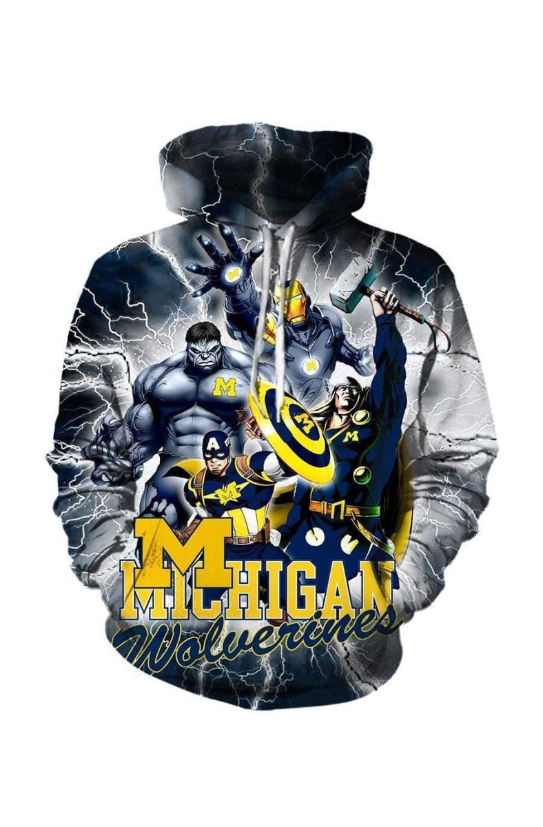Avengers The Avengers Michigan Wo Marvel Inspired Hoodie Black
