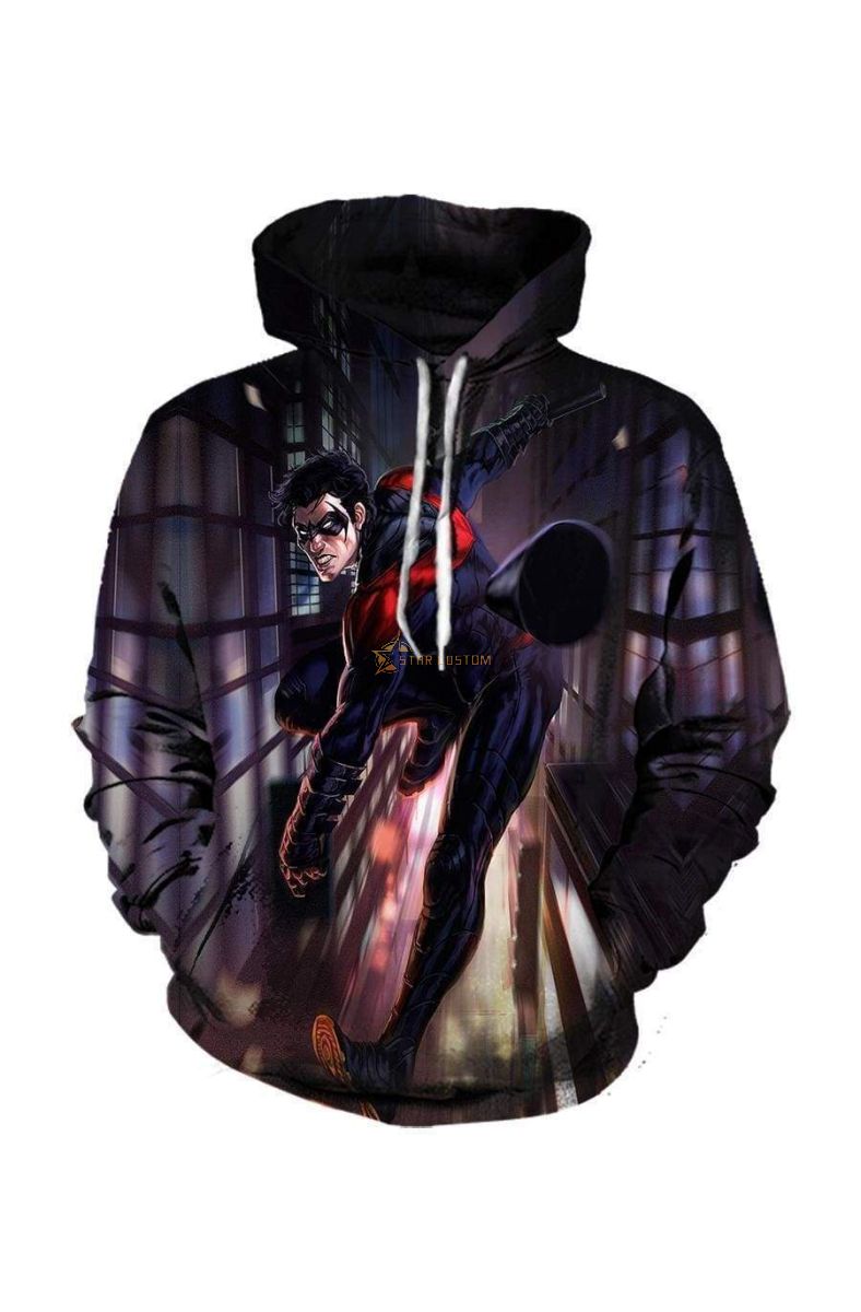 Avengers DC Marvel Inspired Hoodie Black