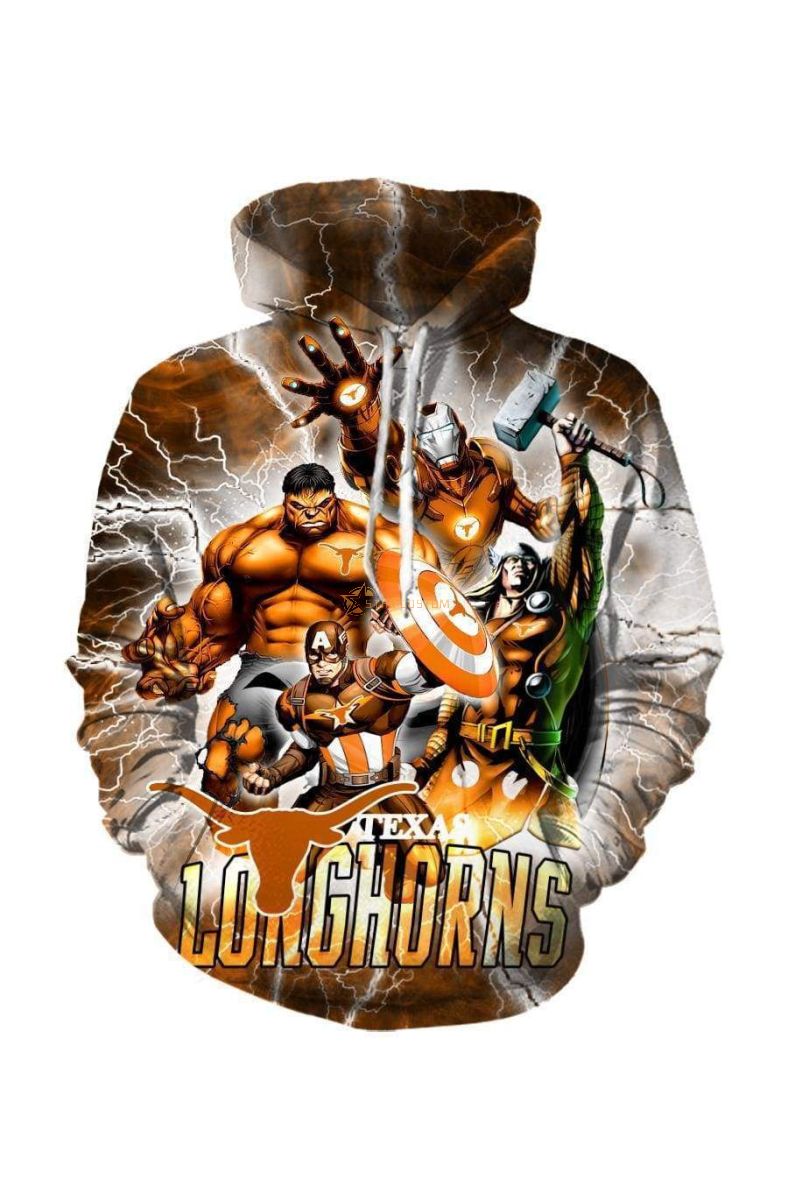 Avengers The Avengers Texas Longh Marvel Inspired Hoodie Orange