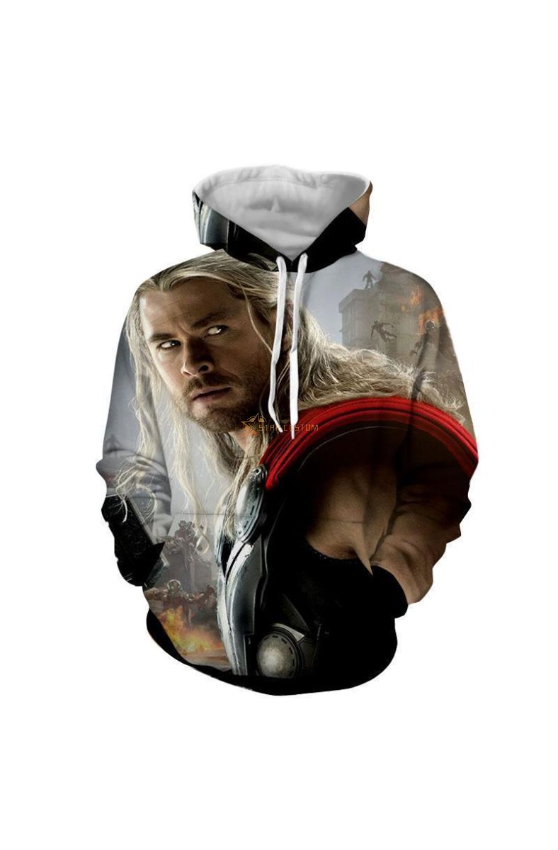 Avengers The Avengers Thor Marvel Inspired Hoodie White