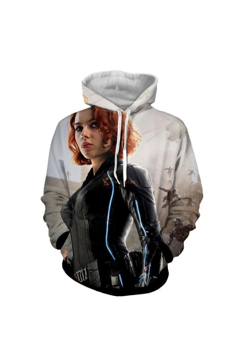 Avengers The Avengers Widow Marvel Inspired Hoodie White