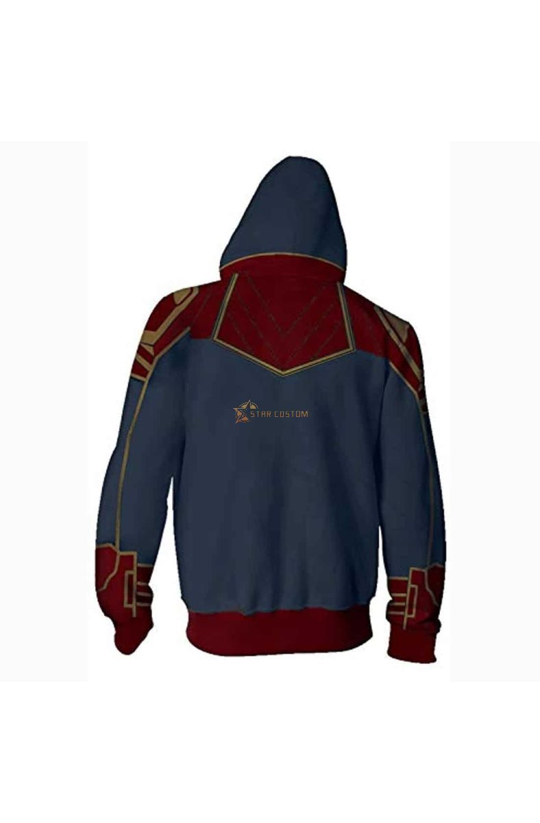 Thor Print Long Sleeve Zipper Marvel Inspired Zip Up Hoodie