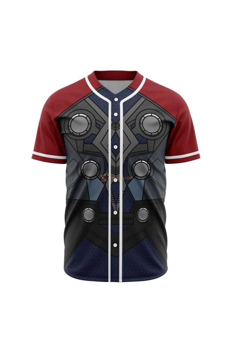 Thor Cosplay Marvel Baseball Jersey