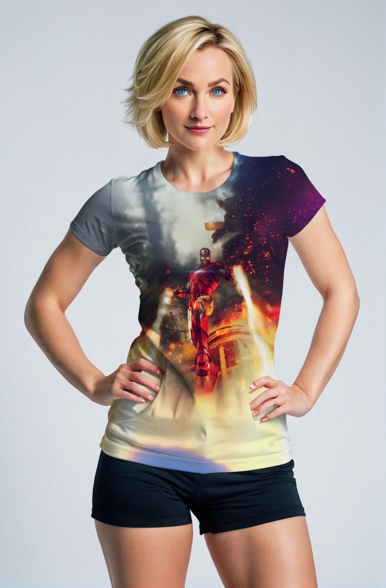 White Iron Man Jet Flight T‑Shirt