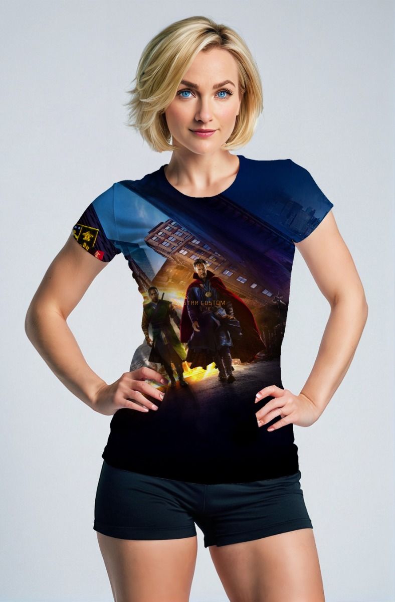  Doctor Strange Mystic Portal Graphic T‑Shirt – Deep Blue