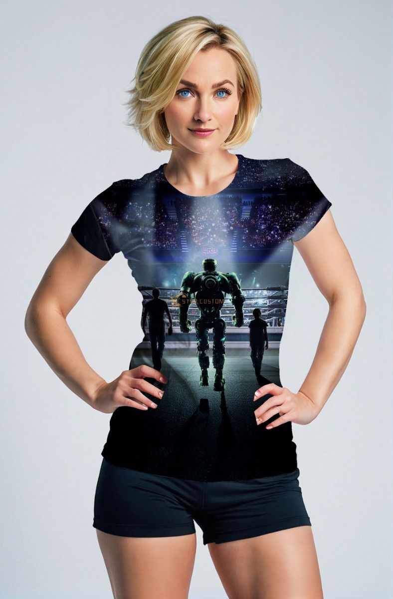 Real Steel Robot Battle T‑Shirt – Deep Black