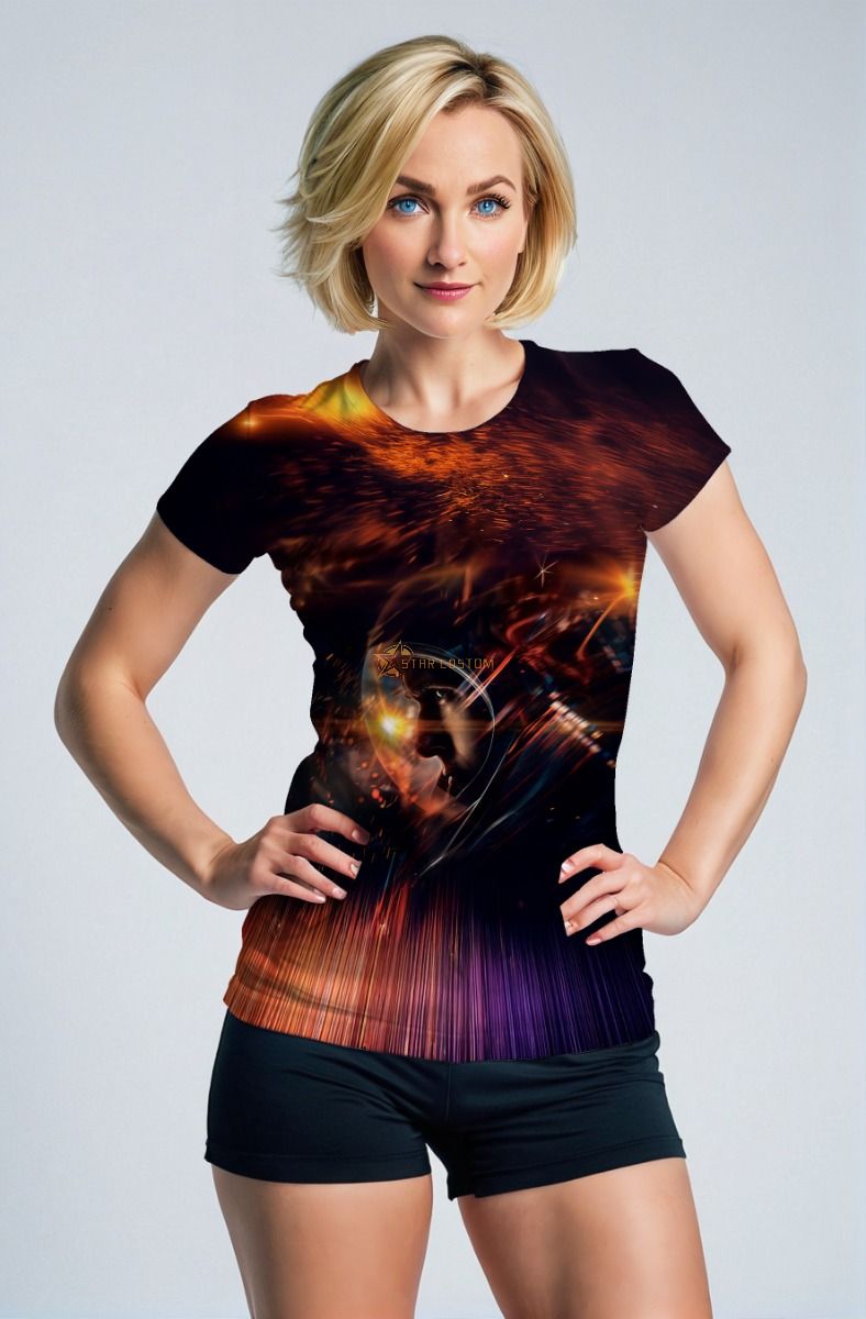Dark Black Astronaut Vision Graphic T‑Shirt
