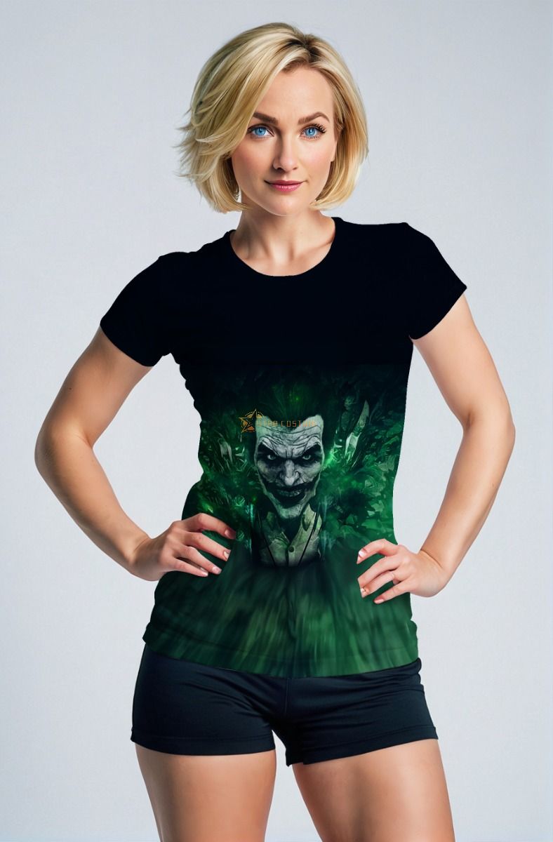 Green & Black Joker Graphic T‑Shirt