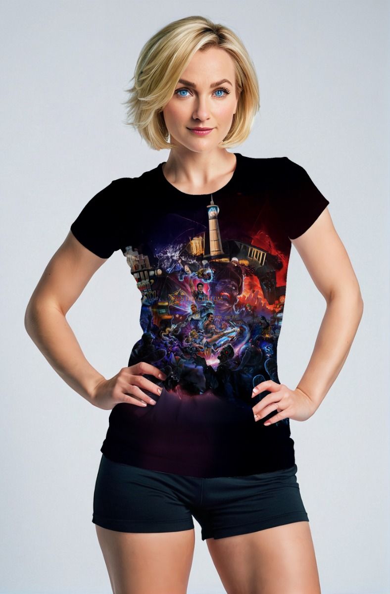  Dark Purple Sci‑Fi Arcade T‑Shirt