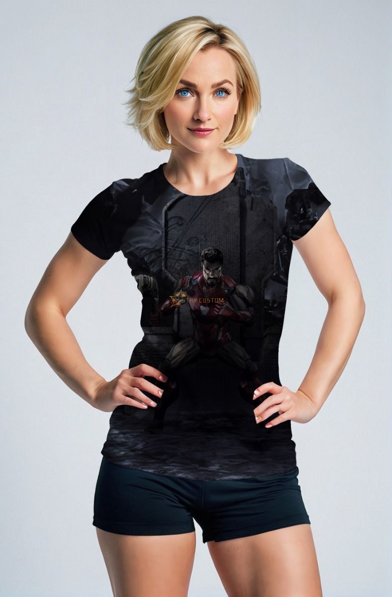 Black Iron Man Hero T‑Shirt
