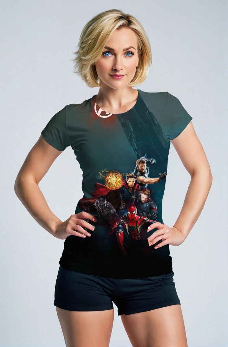 Dark Green Avengers Heroes T‑Shirt