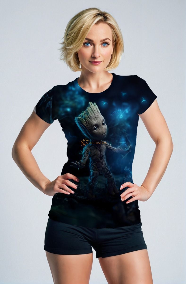 Dark Blue Baby Groot T-Shirt