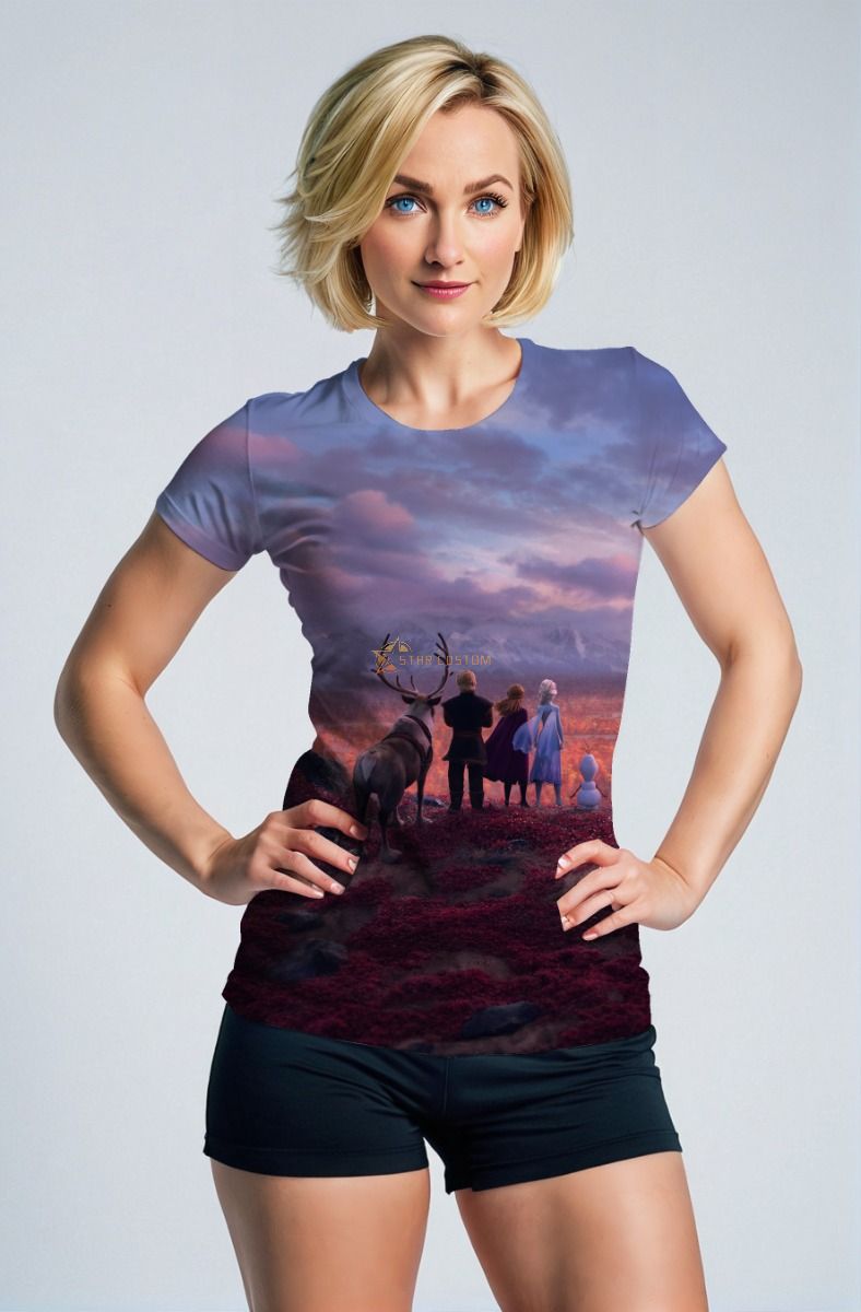 Purple Frozen Journey Graphic T‑Shirt