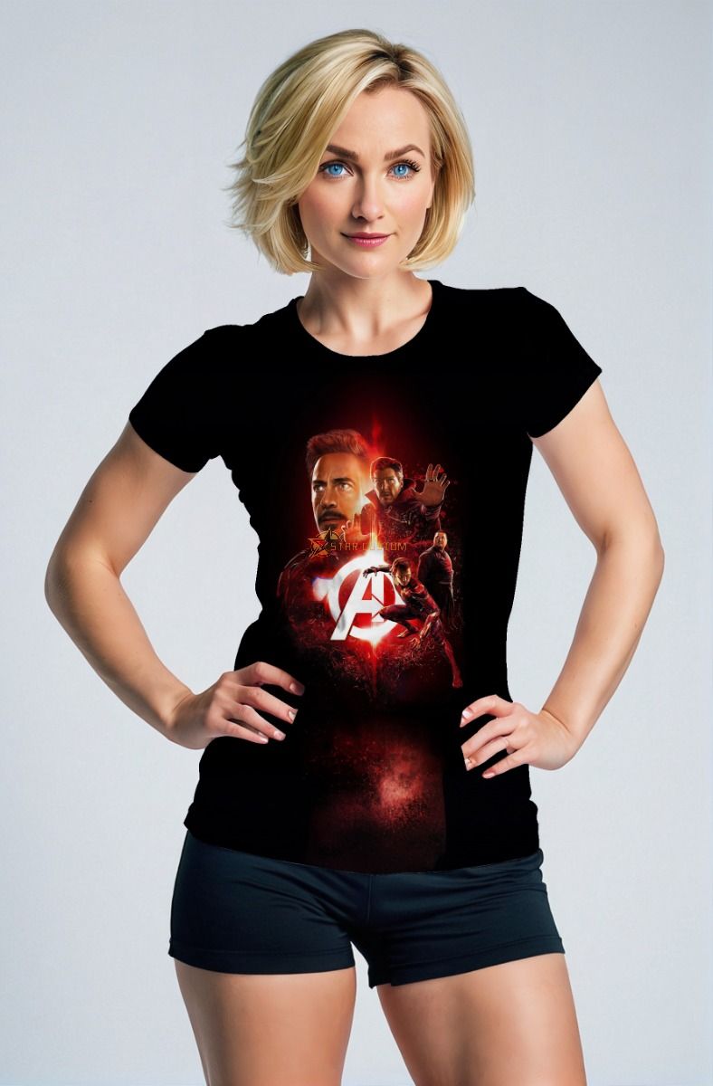 Black Avengers Heroic Team Graphic T‑Shirt