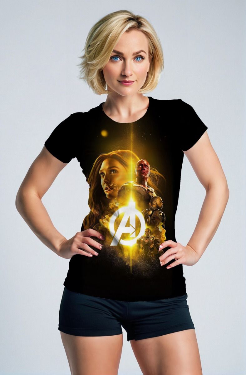 Black Avengers Golden Glow T‑Shirt 