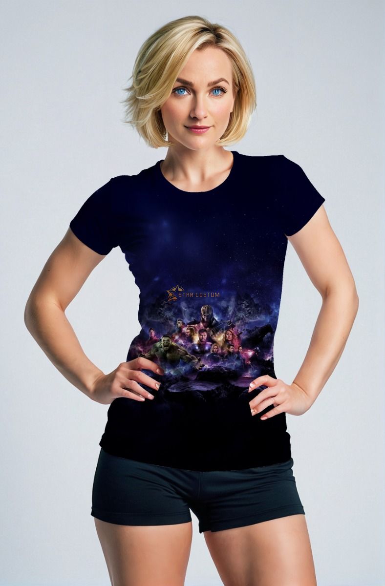 Dark Blue Avengers Universe T‑Shirt