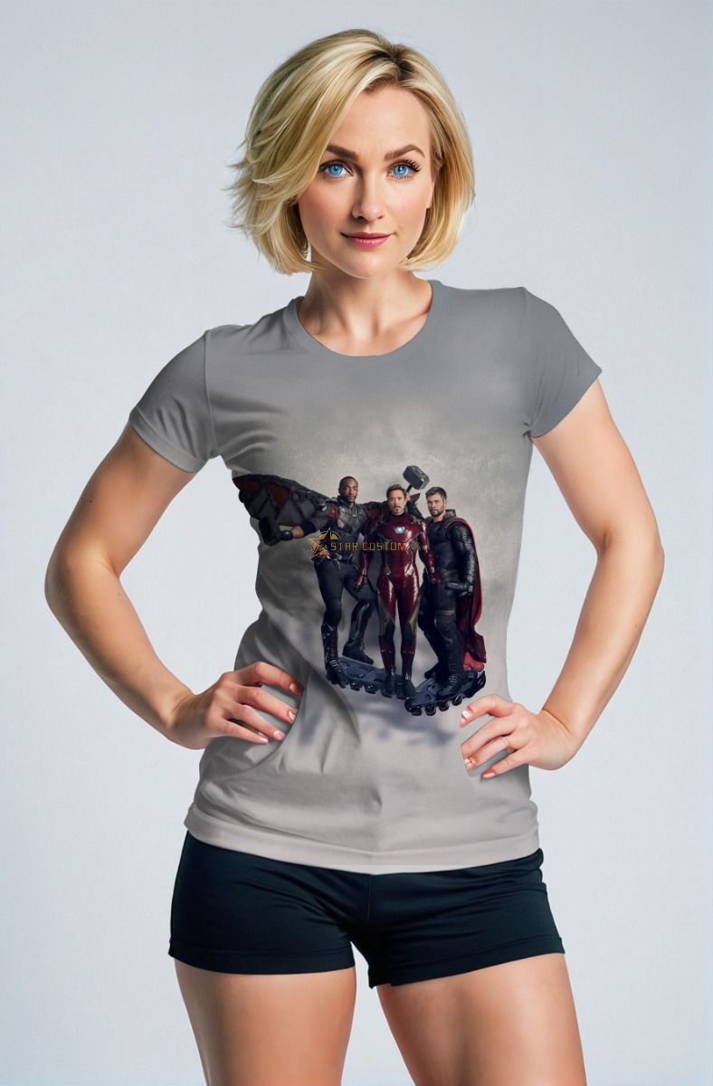 Light Grey Avengers Trio T‑Shirt