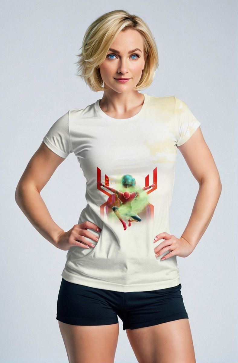 Spider Hero Graphic Apparel – White T‑Shirt