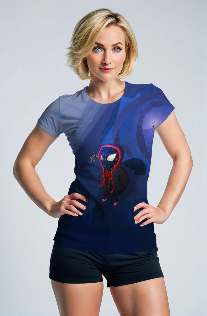 Blue Chibi Spider‑Man T‑Shirt – Cool Urban Hero Tee