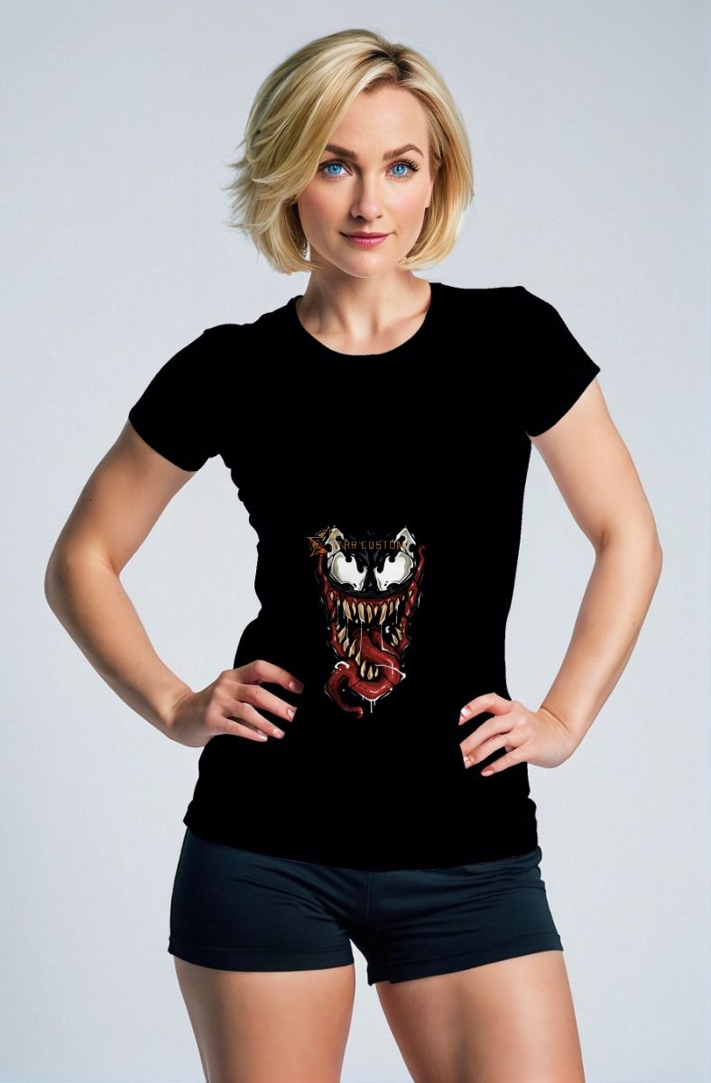 Venom Monstrous Smile T‑Shirt – Black Graphic Tee