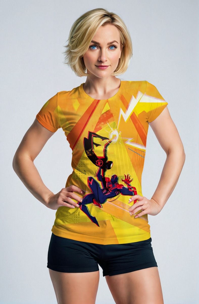 Orange Spider Graphic T‑Shirt