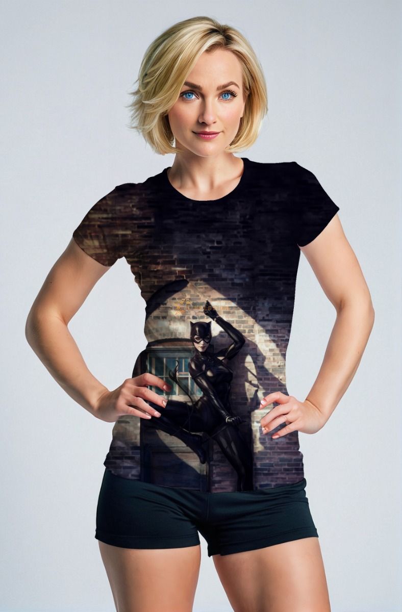  Black Catwoman T‑Shirt
