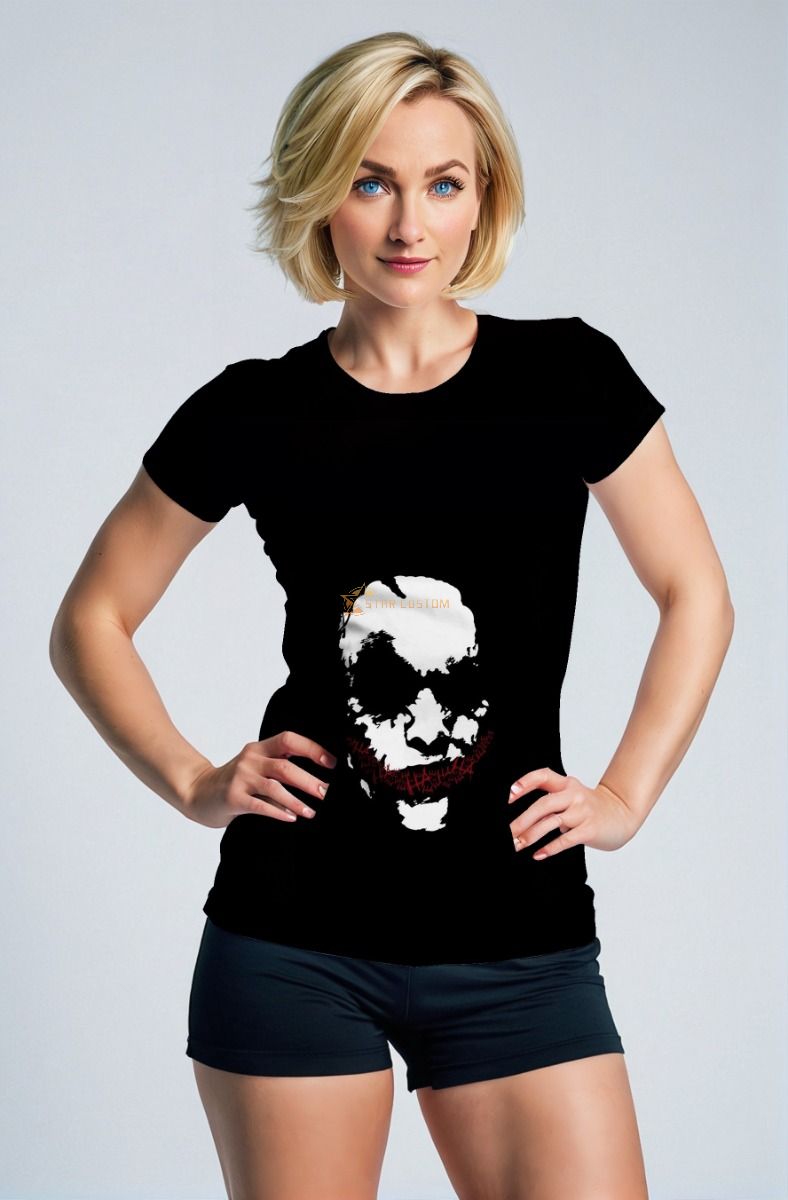 Black Joker Face T‑Shirt
