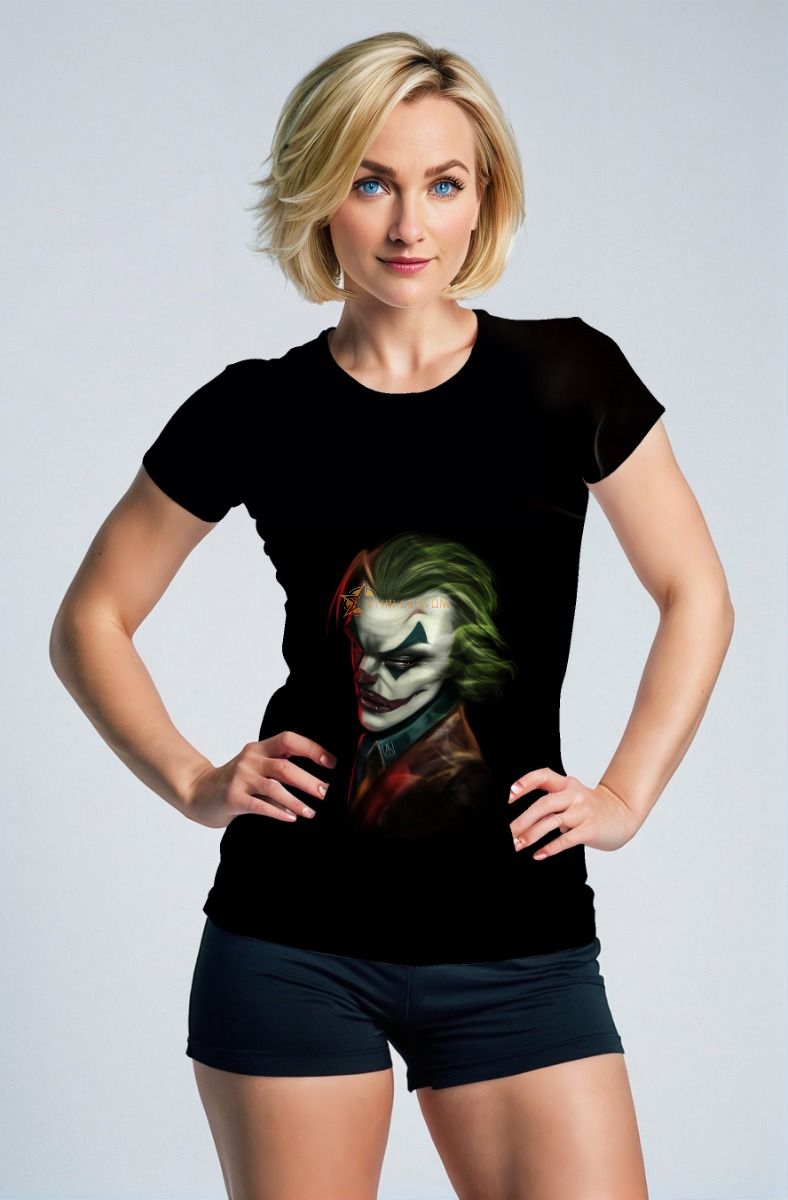 Black Joker Portrait T‑Shirt