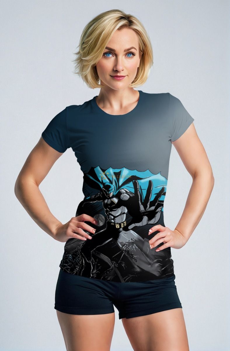 Dark Grey Batman Action T‑Shirt