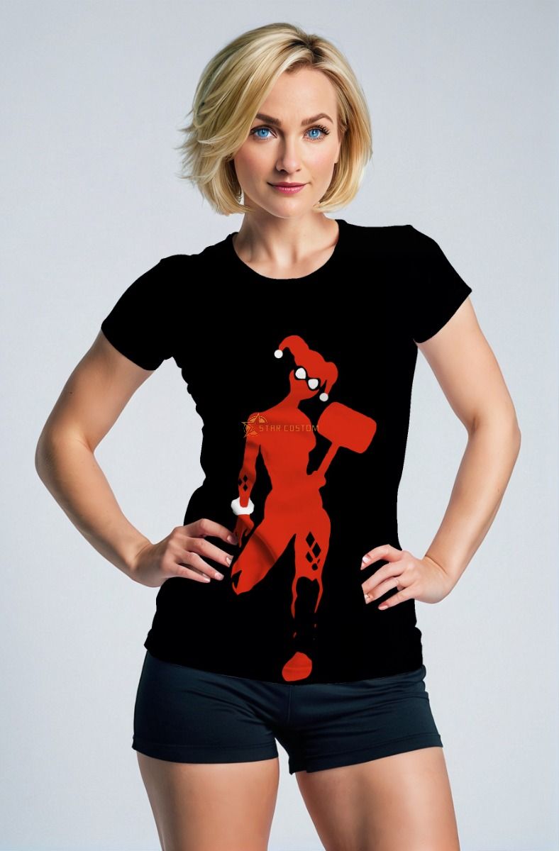 Black Harley Quinn Silhouette T‑Shirt