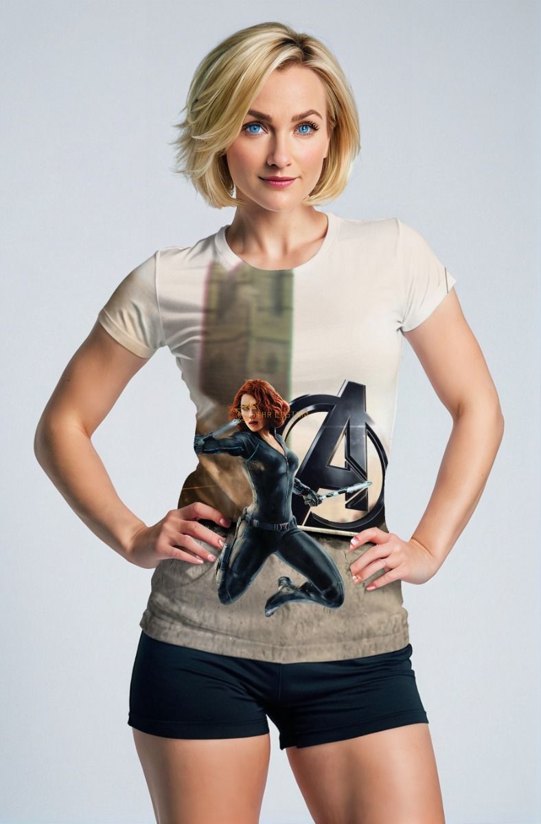 Ivory Grey Black Widow Graphic T-Shirt – Bold Stance Edition