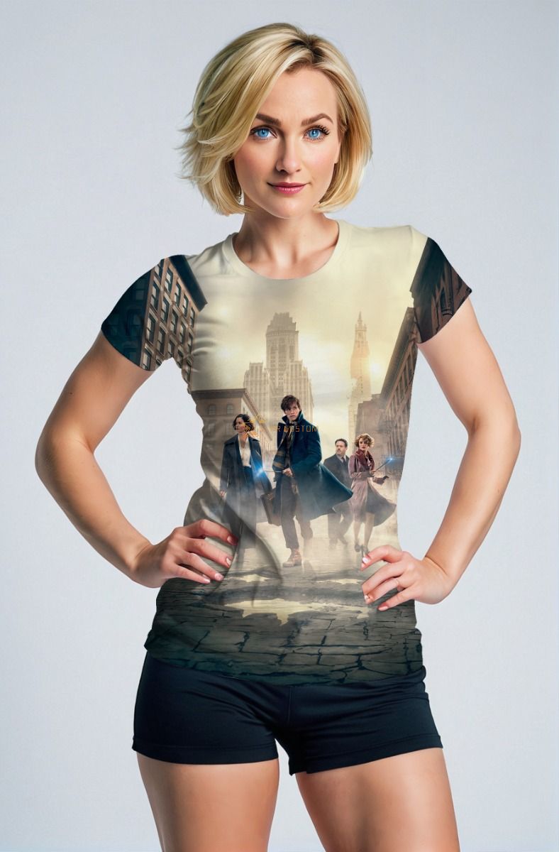 Vintage Beige Wizarding Crew Tee – Fantastic Downtown Print