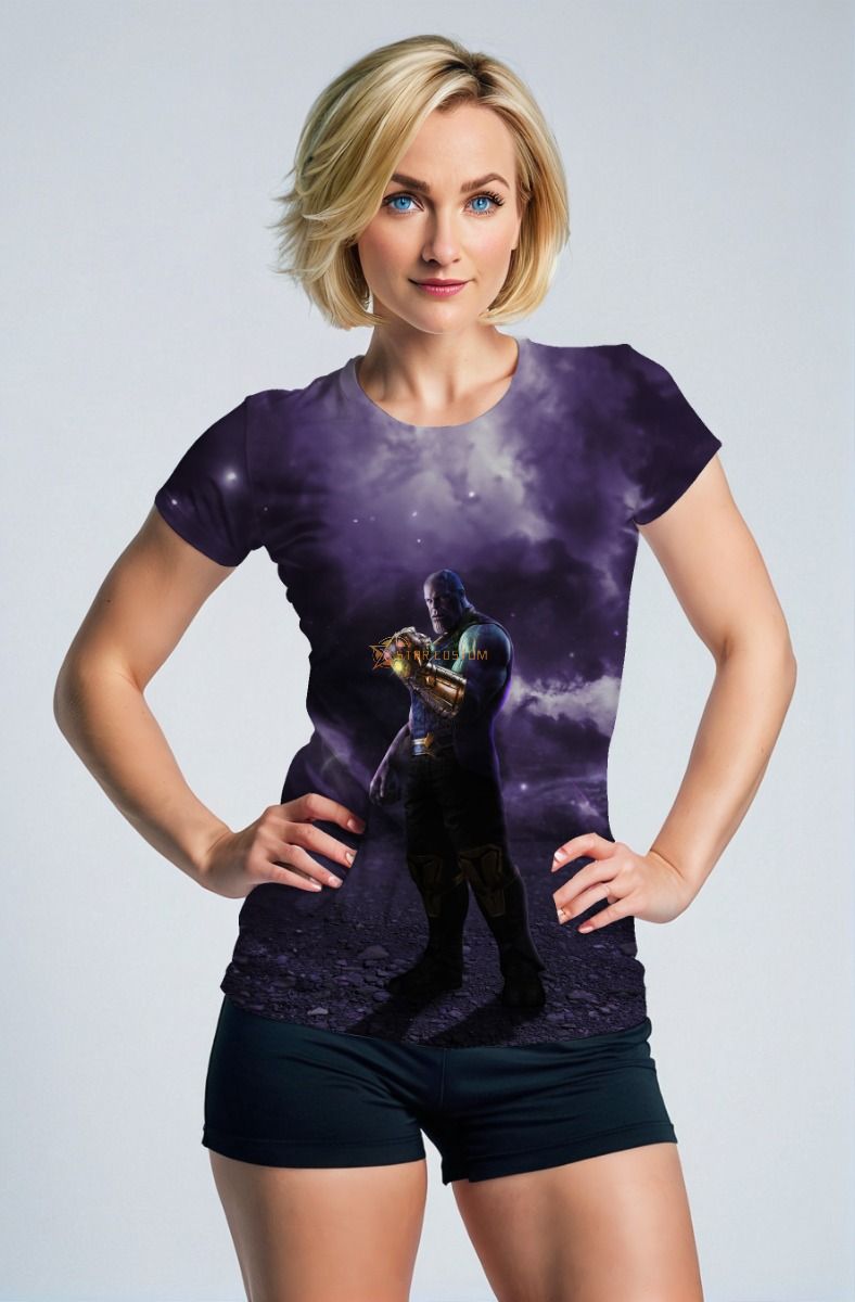 Snap Reality Graphic Tee – Galaxy Dust Black with Gauntlet Centerpiece