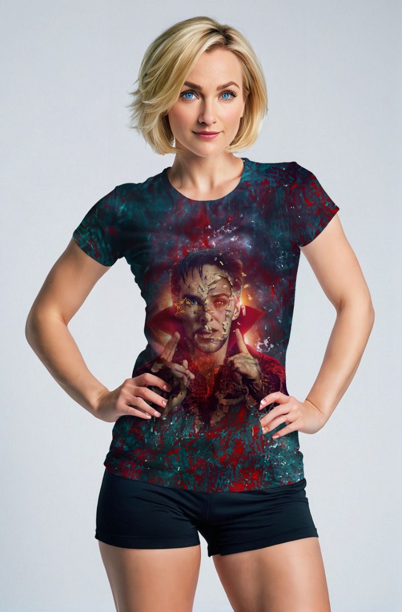 Arcane Rift Tee – Black & Red T-Shirt with Shattered Sorcery Theme