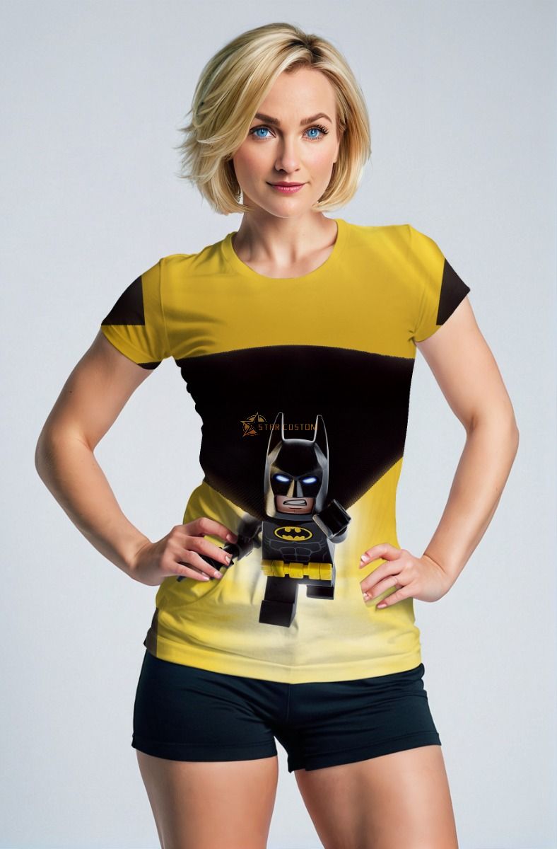 Yellow & Black Lego Batman Fitted Tee – Hero Style for Everyday