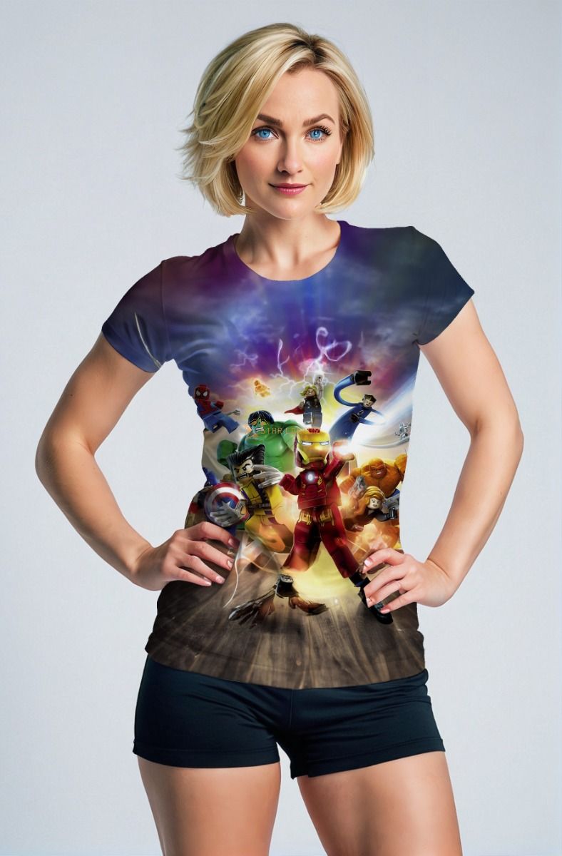 Multicolor LEGO Superhero T-Shirt – Miniature Legends Unite