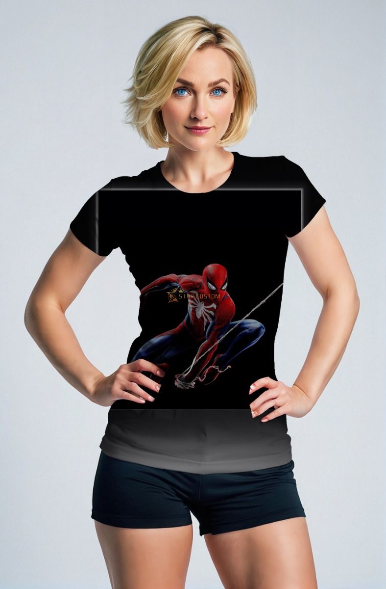 Shadow Leap Spider Tee – Athletic Black Hero Shirt