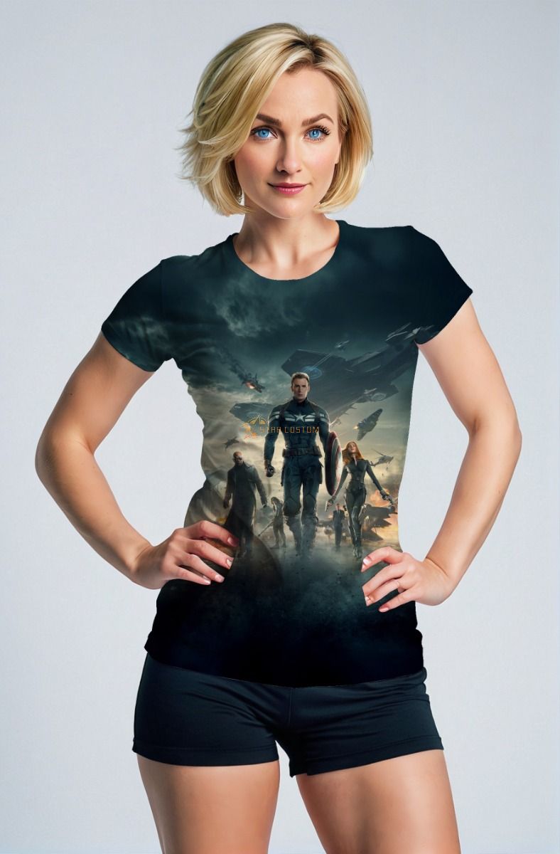 Battle Horizon Tee – Dark Teal Hero Squad Graphic Shirt