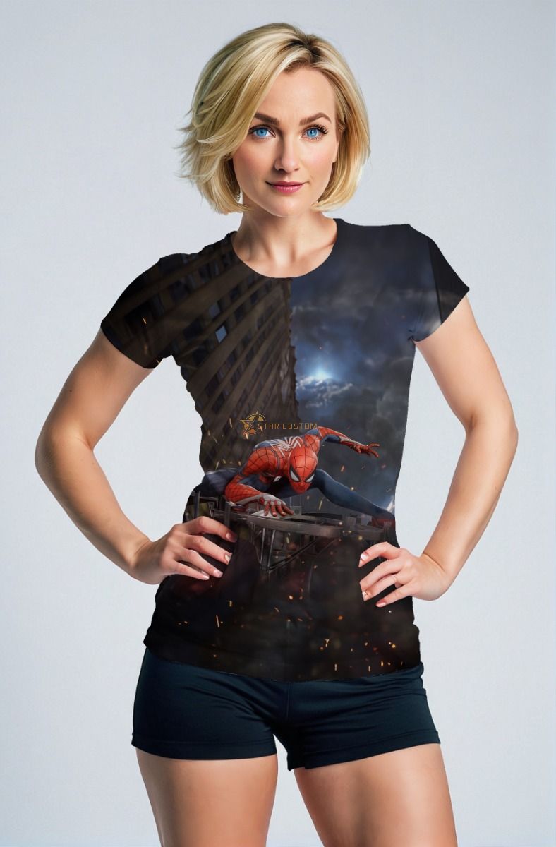 Spider-Man T-Shirt – Night City Hero Pose